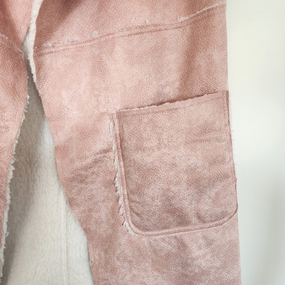 HYFVE  sherpa coat vest pink and white size S - Picture 4 of 8
